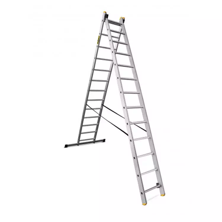 Profesionalna dvodelna aluminijaste lestev - 13 stopnic