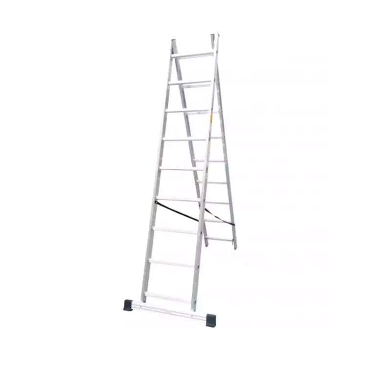 Profesionalna dvodelna aluminijaste lestev - 9 stopnic