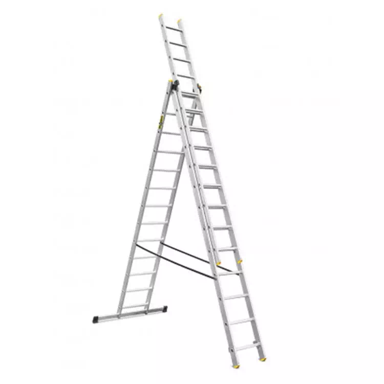Trodelna profesionalna aluminijasta lestev - 13 stopnic
