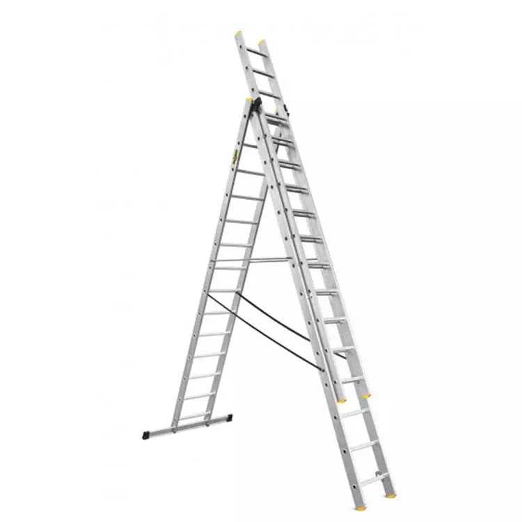 Trodelna profesionalna aluminijasta lestev - 14 stopnic