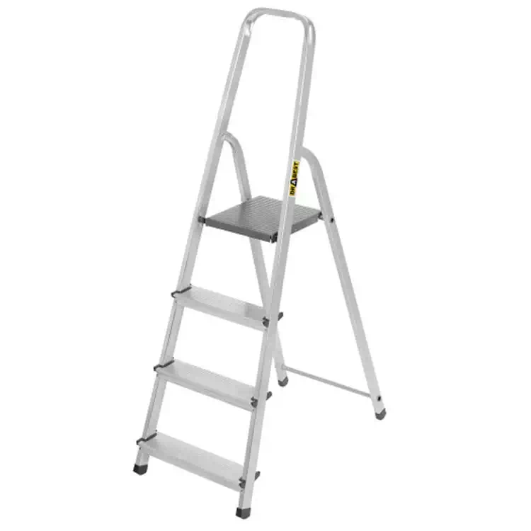 Gospodinjska aluminijasta lestev (nosilnost 125 kg) - 4 stopnici