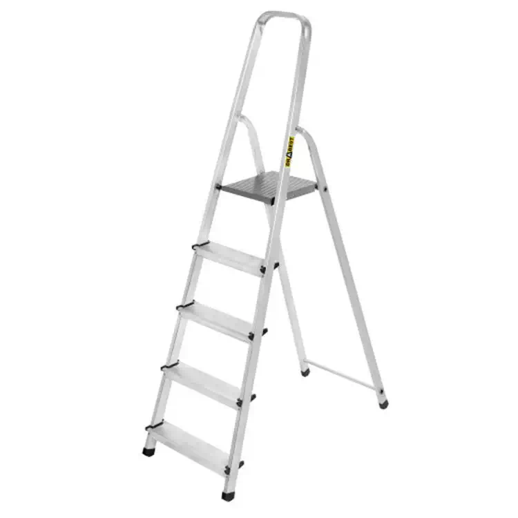 Gospodinjska aluminijasta lestev (nosilnost 125 kg) - 5 stopnici