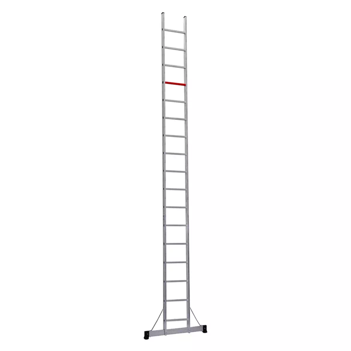 Enodelna profesionalna aluminijasta lestev - 17 stopnic s stabilizatorjem