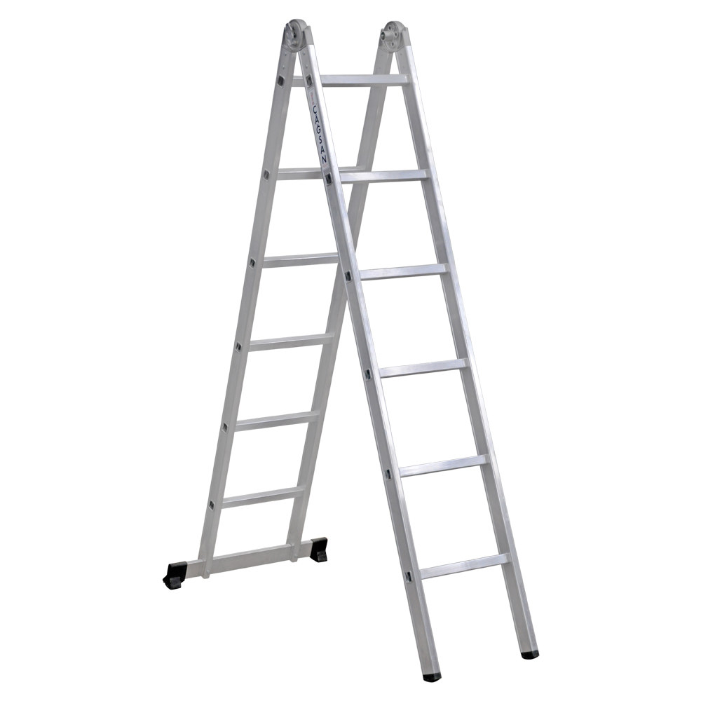Zložljiva lestev s 12 stopnicami (2x6)