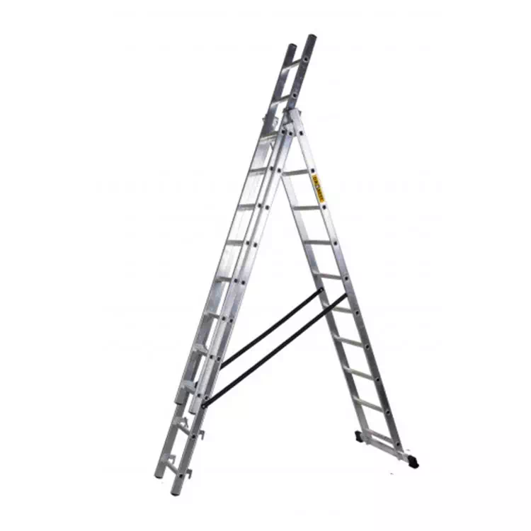 Trodelna profesionalna aluminijasta lestev - 10 stopnic