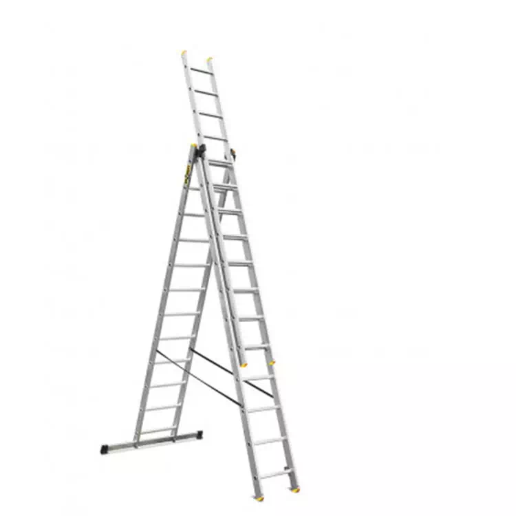 Trodelna profesionalna aluminijasta lestev - 12 stopnic