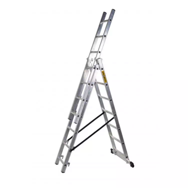Trodelna profesionalna aluminijasta lestev - 7 stopnic