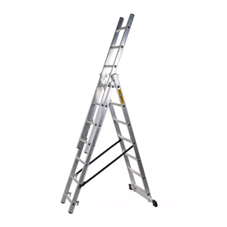 Trodelna profesionalna aluminijasta lestev - 8 stopnic