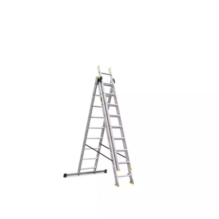 Trodelna profesionalna aluminijasta lestev - 9 stopnic