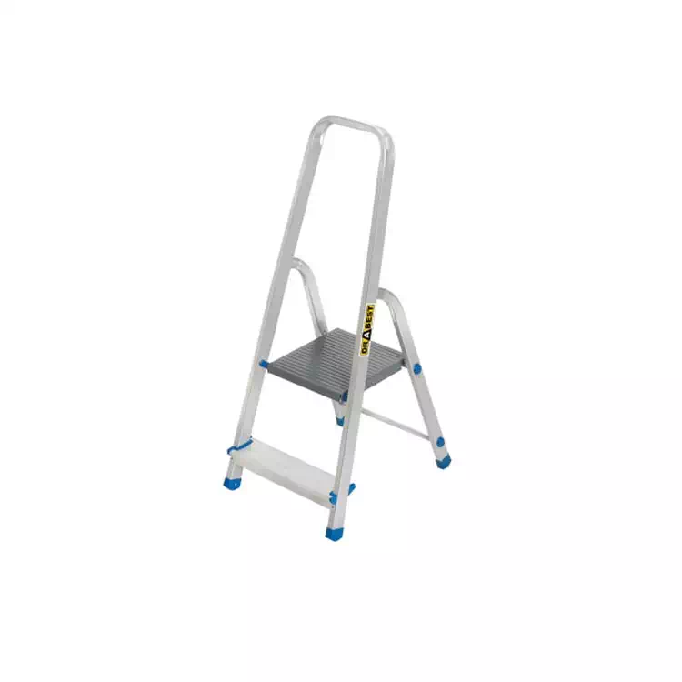 Gospodinjska aluminijasta lestev (nosilnost 150 kg) - 2 stopnici