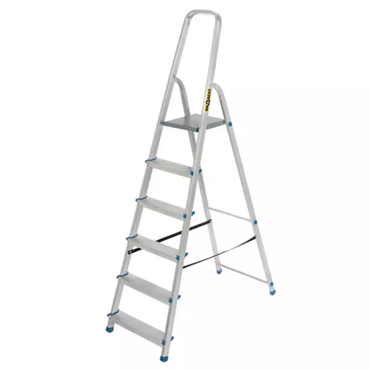 Gospodinjska aluminijasta lestev (nosilnost 150 kg) - 6 stopnici