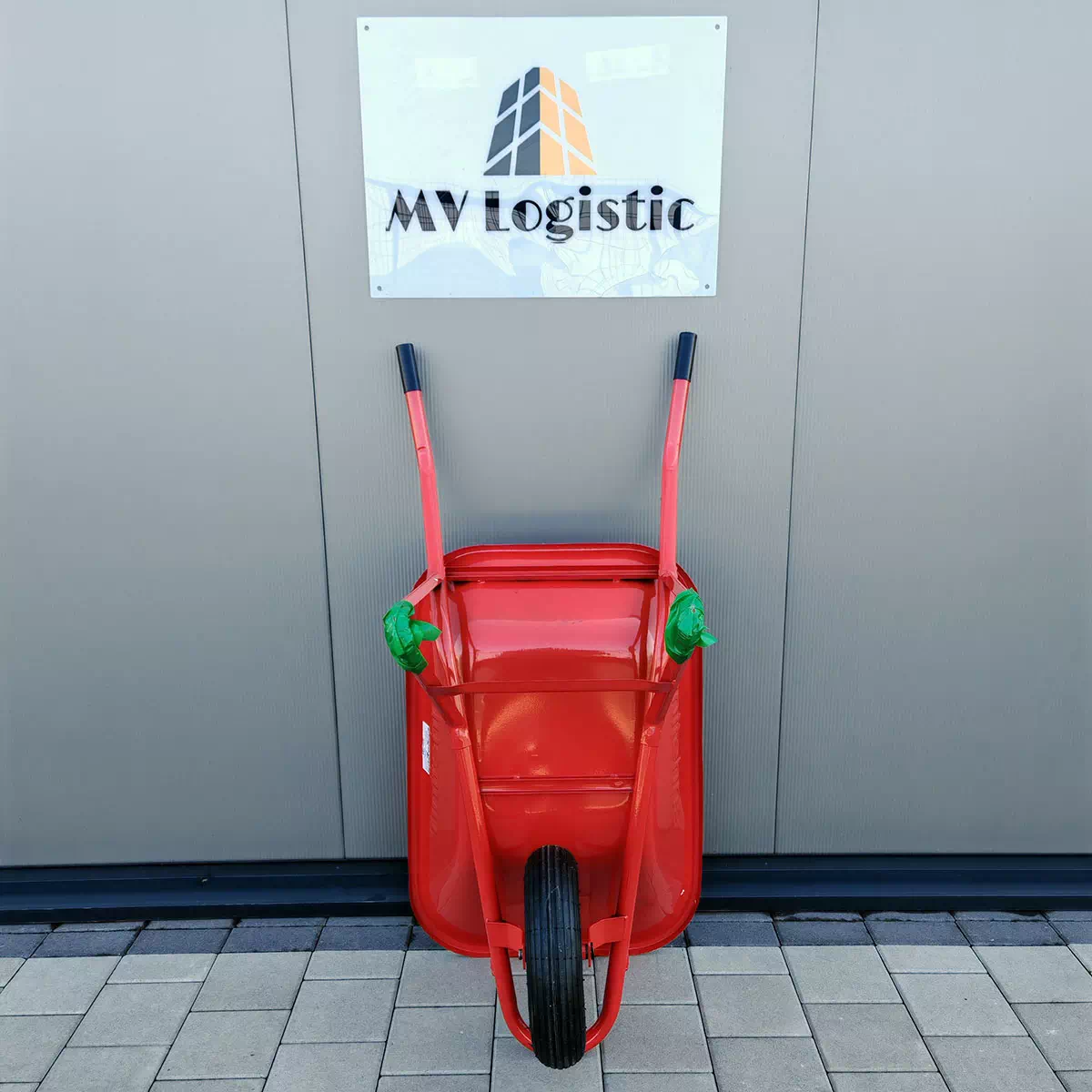 Građevinska kolica varena - crvena