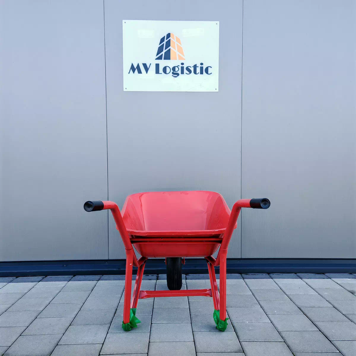 Građevinska kolica varena - crvena