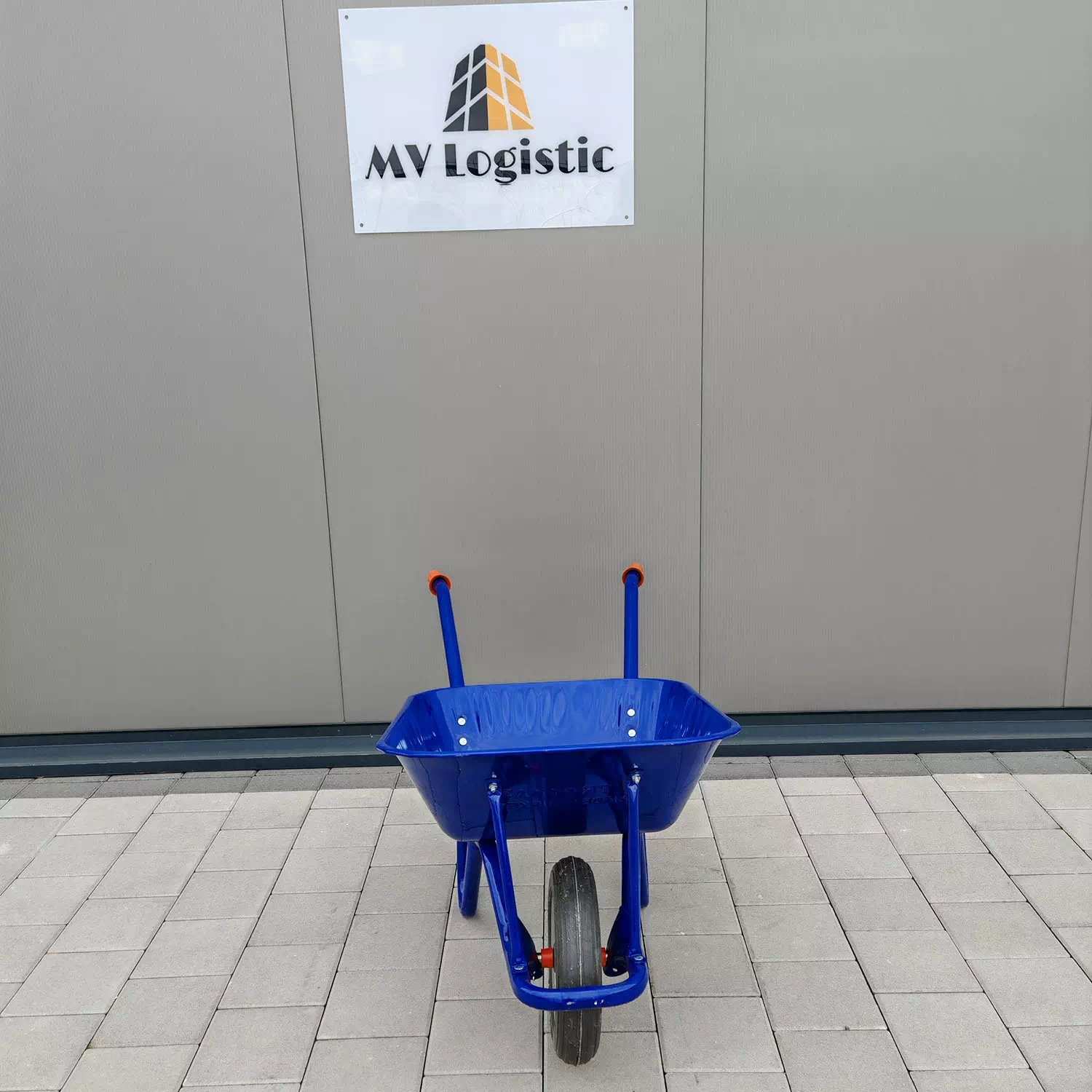 Građevinska kolica - montažna PLAVA - puna guma