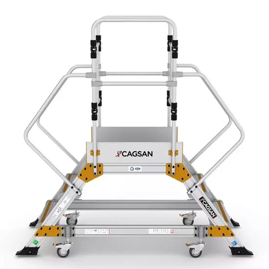 LEXOR – Obostrane industrijske platforme s opružnim kotačima, radna visina 2,7 m