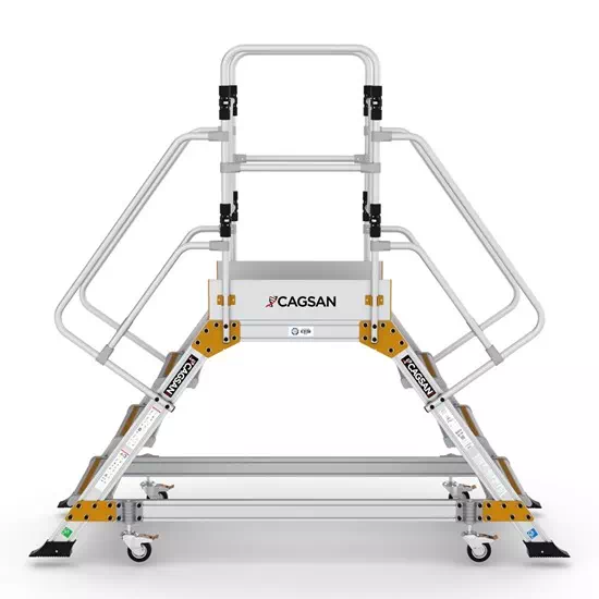 LEXOR – Obostrane industrijske platforme s opružnim kotačima, radna visina 3,0 m