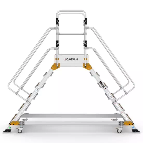 LEXOR – Obostrane industrijske platforme s opružnim kotačima, radna visina 3,5 m
