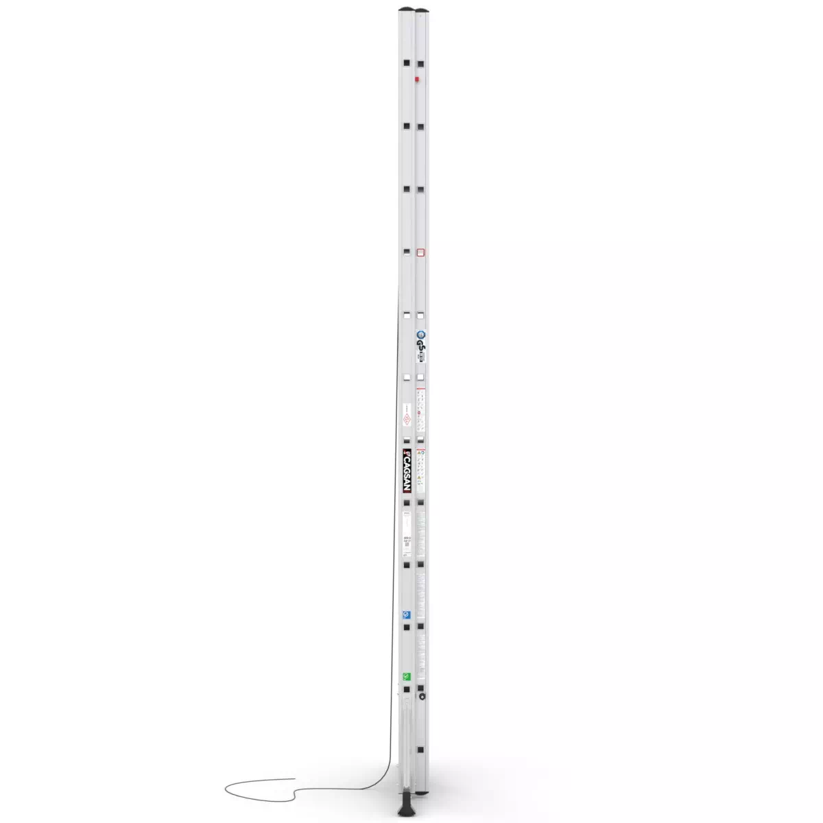 Dvodijelne ljestve na izvlačenje pomoću užeta 2x12 gazišta