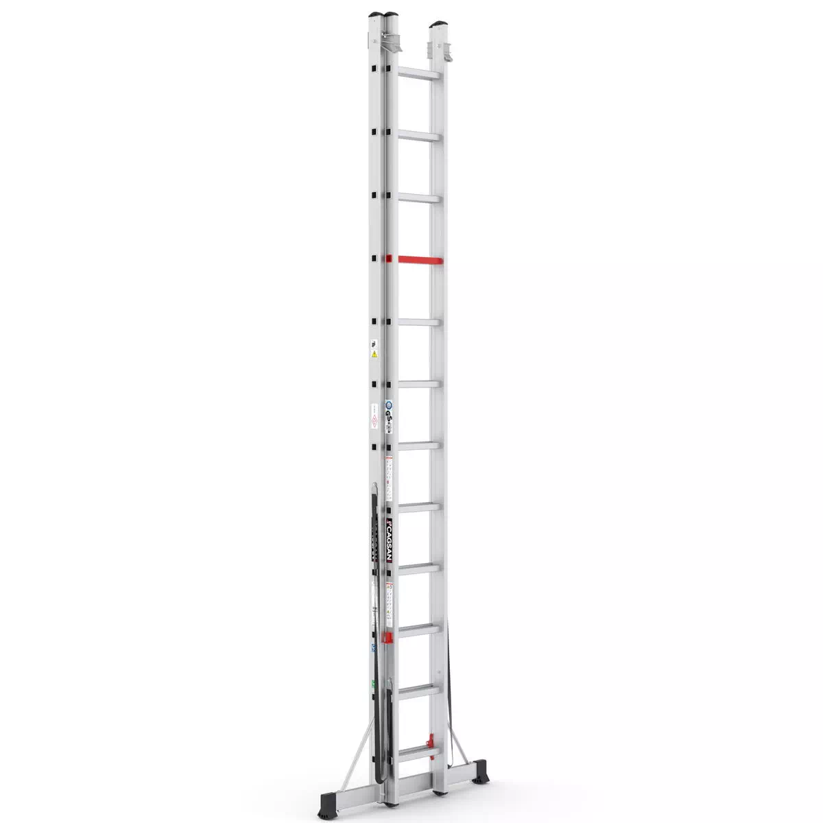 Aluminijske ljestve profesionalne dvodijelne - 12 gazišta