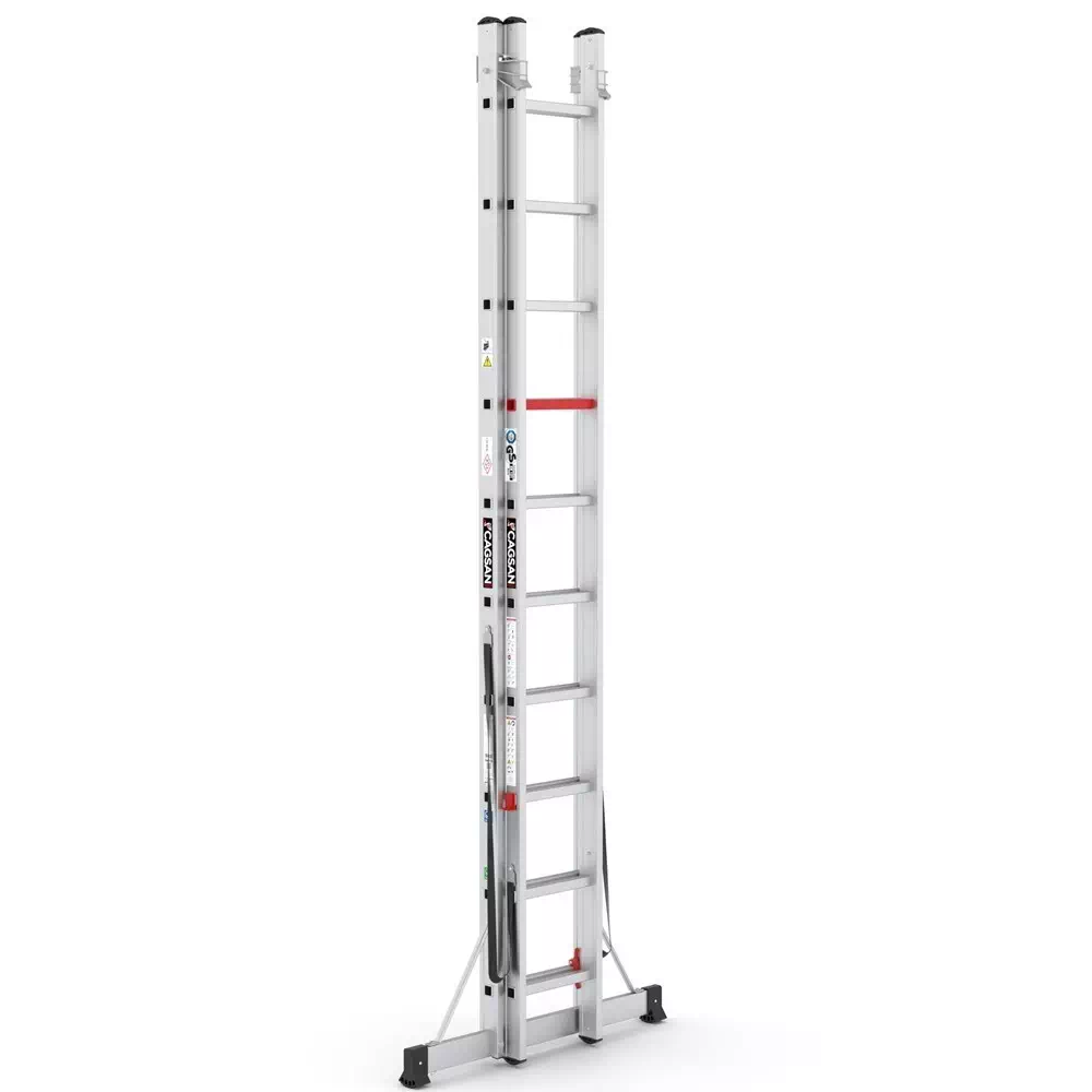 Aluminijske dvodijelne kombinirane ljestve - 2x10 gazišta