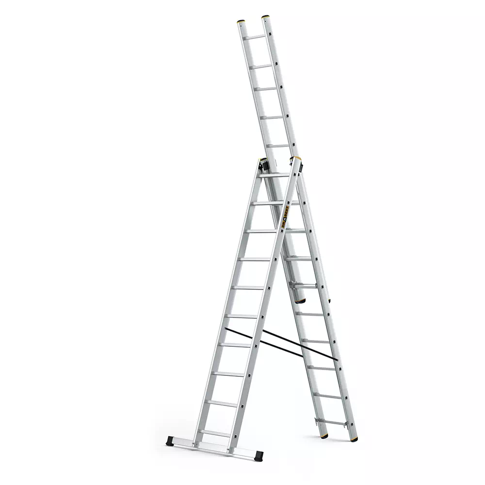 Aluminijske ljestve profesionalne trodijelne - 10 gazišta