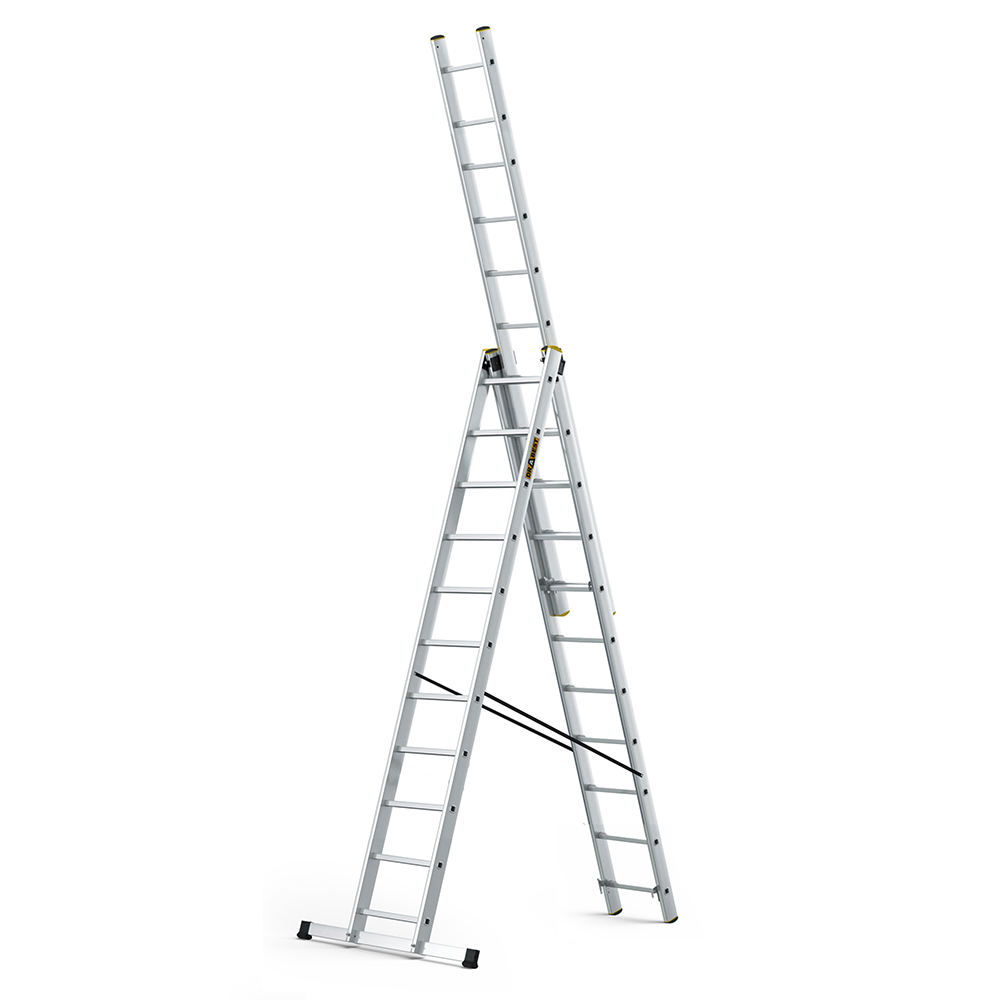 Aluminijske ljestve profesionalne trodijelne - 11 gazišta