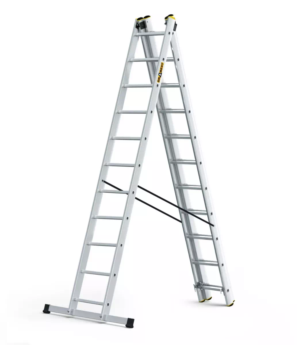 Aluminijske ljestve profesionalne trodijelne - 11 gazišta