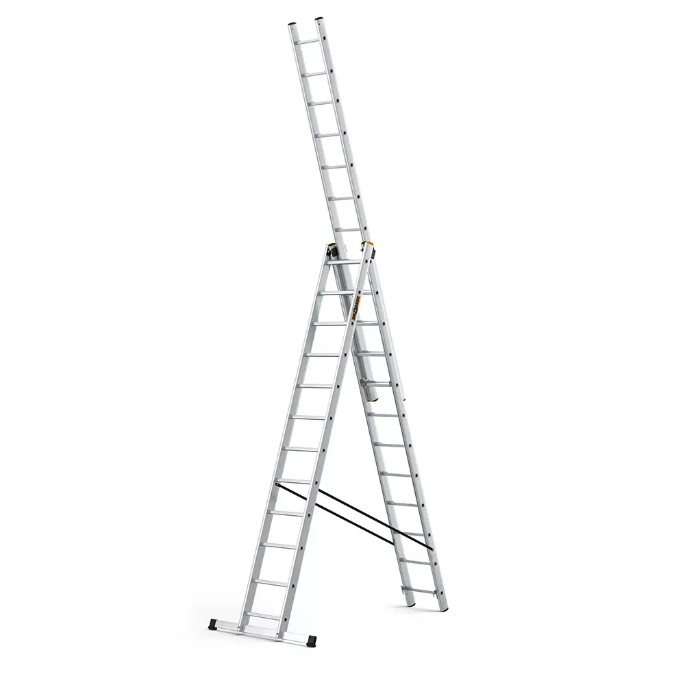 Aluminijske ljestve profesionalne trodijelne - 12 gazišta