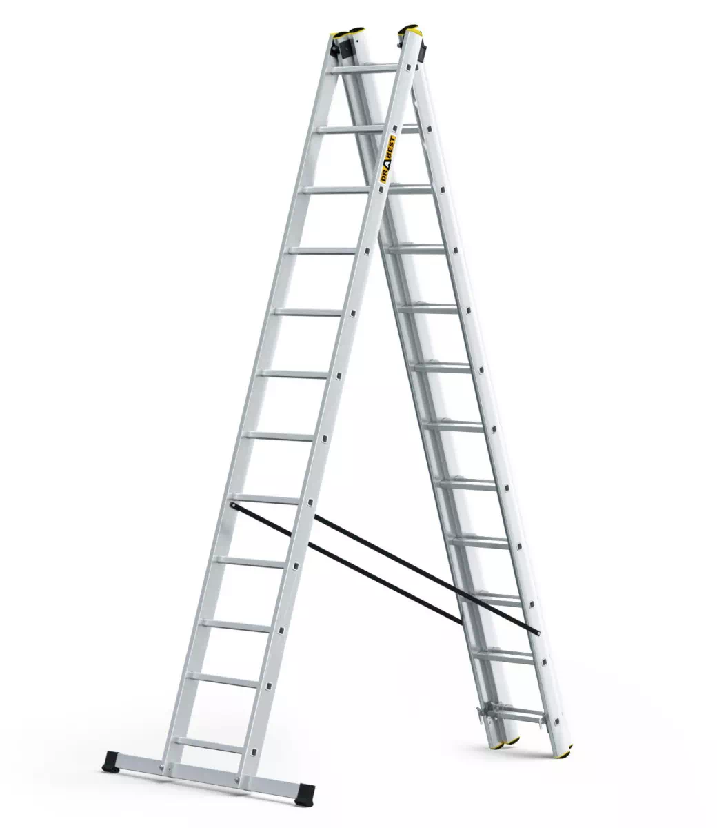 Aluminijske ljestve profesionalne trodijelne - 12 gazišta