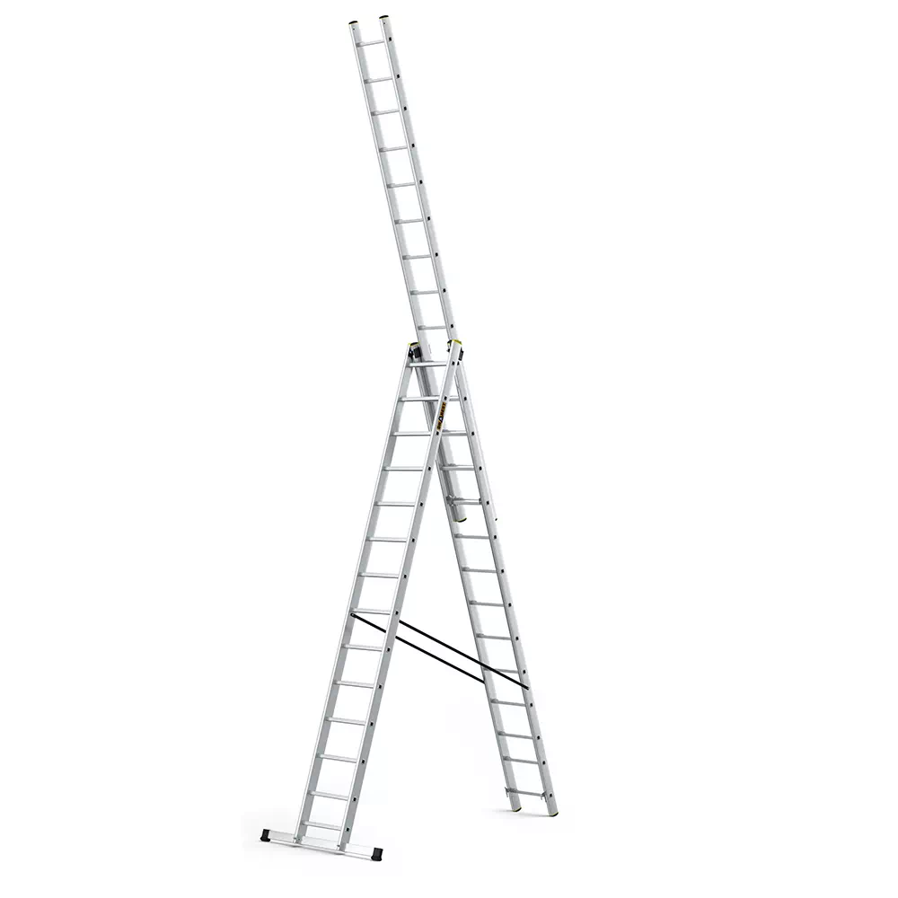 Aluminijske ljestve profesionalne trodijelne - 14 gazišta
