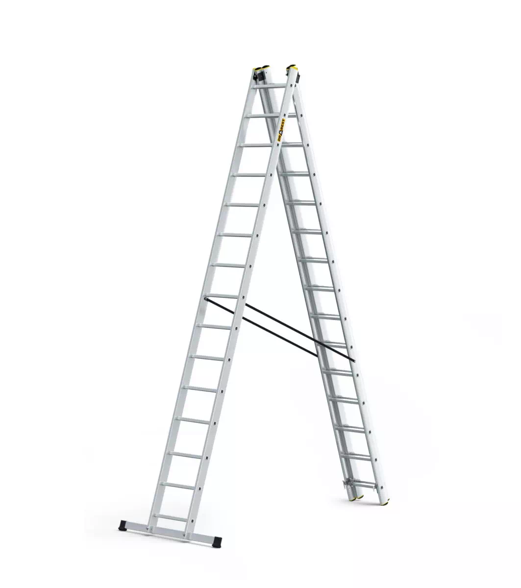 Aluminijske ljestve profesionalne trodijelne - 15 gazišta