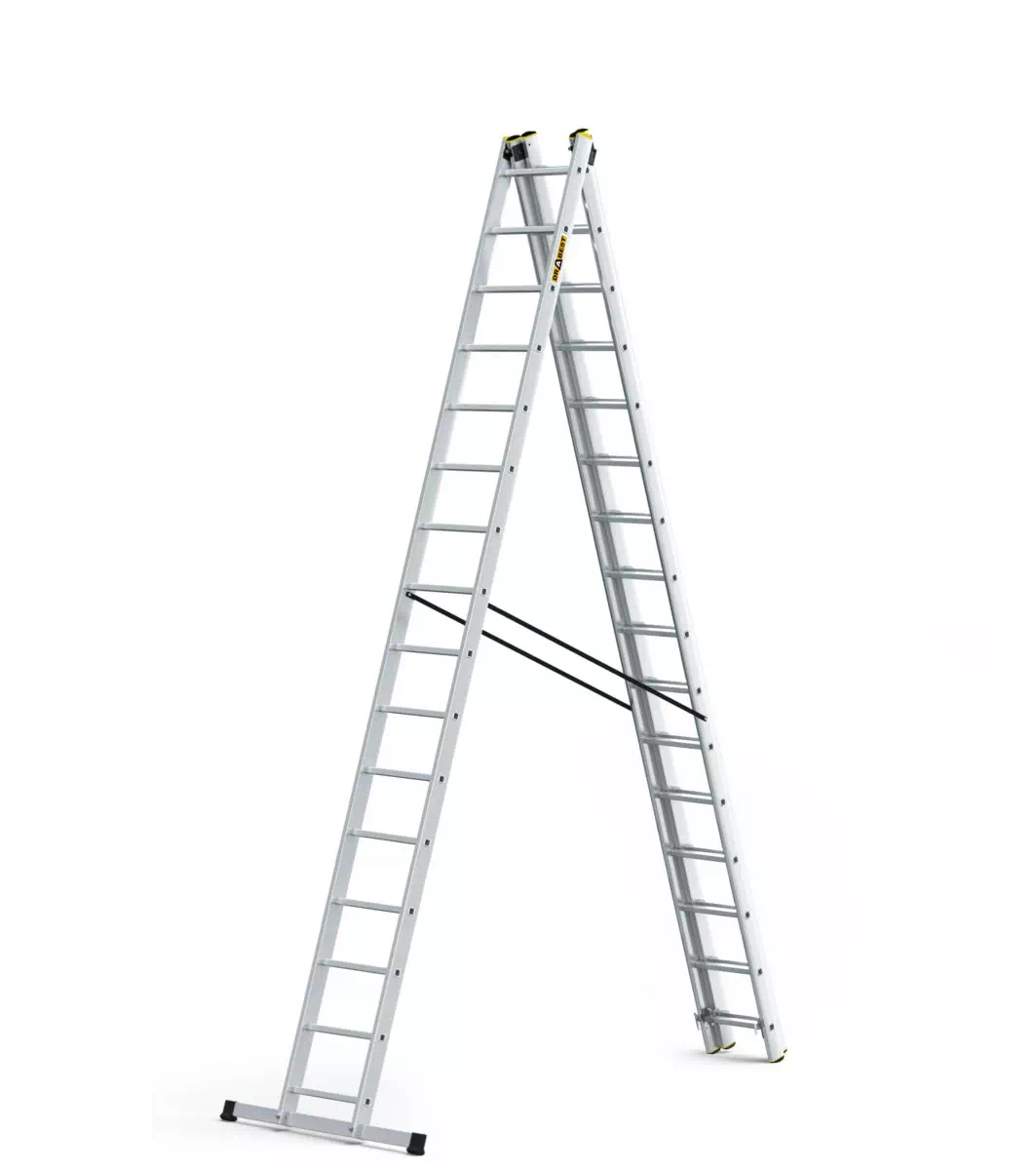 Aluminijske ljestve profesionalne trodijelne - 16 gazišta