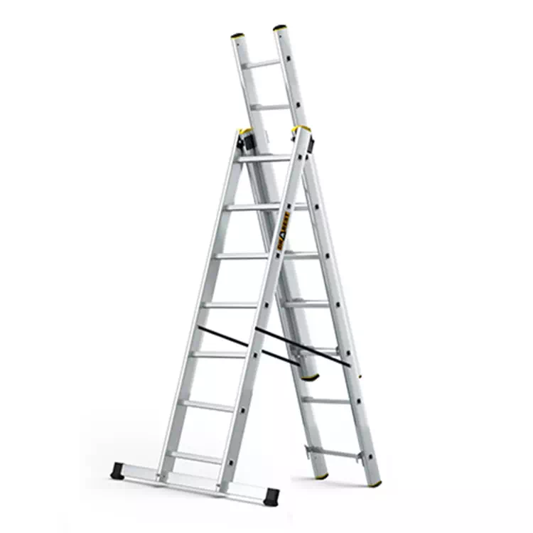 Aluminijske ljestve profesionalne trodijelne - 7 gazišta