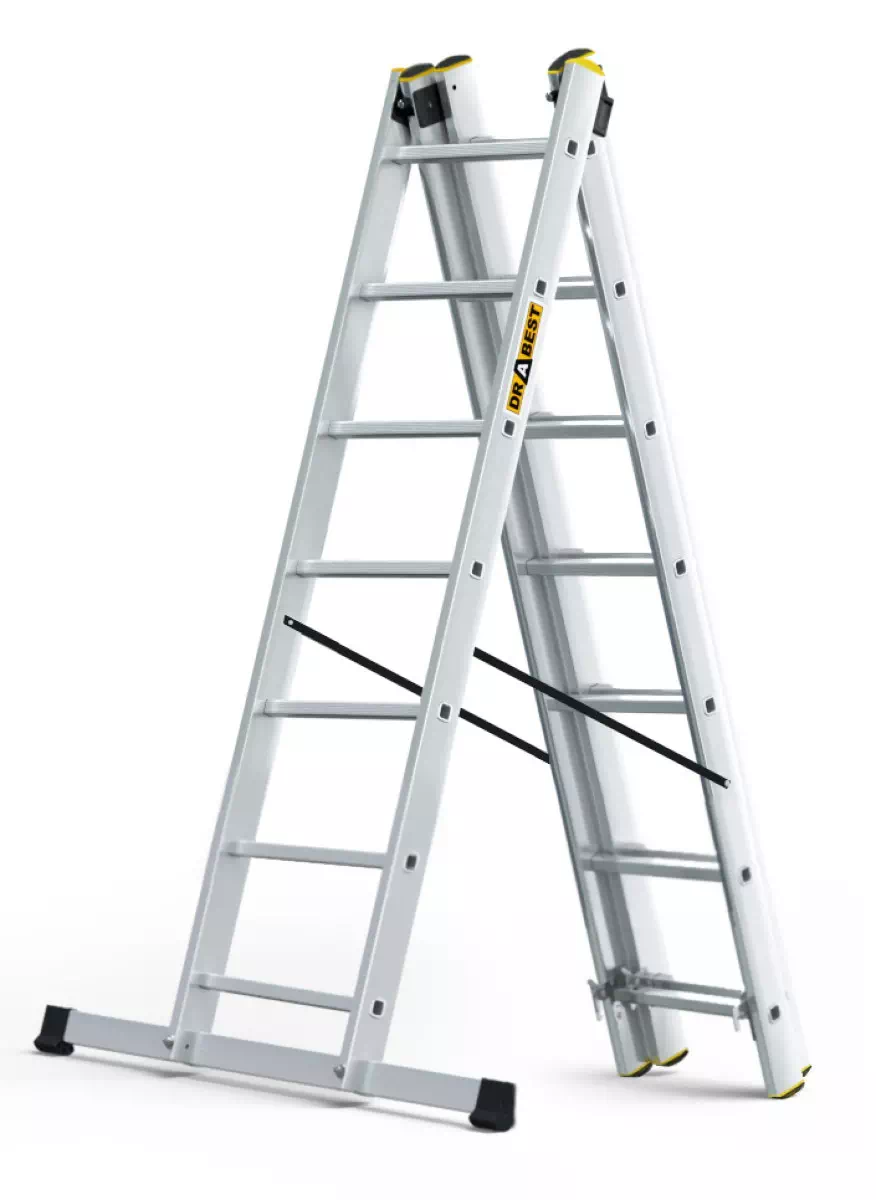 Aluminijske ljestve profesionalne trodijelne - 7 gazišta