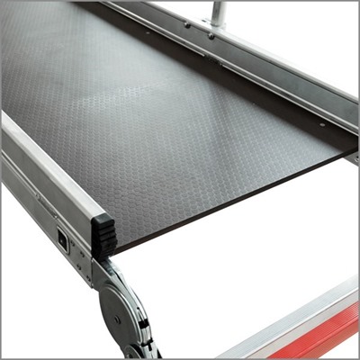 Široka platforma s rubnom ogradom